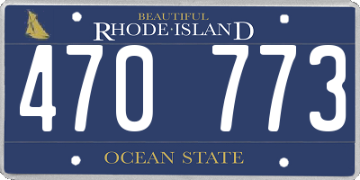 RI license plate 470773