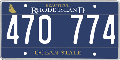 RI license plate 470774