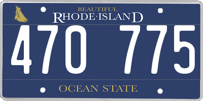 RI license plate 470775