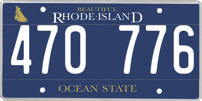 RI license plate 470776