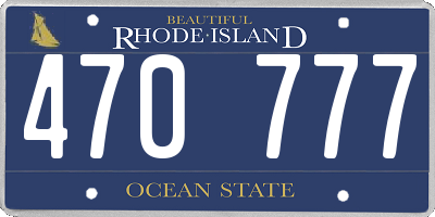 RI license plate 470777