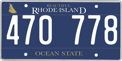 RI license plate 470778