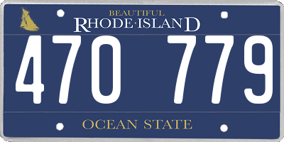 RI license plate 470779