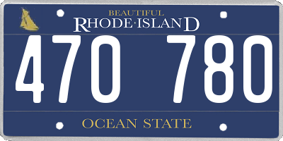 RI license plate 470780