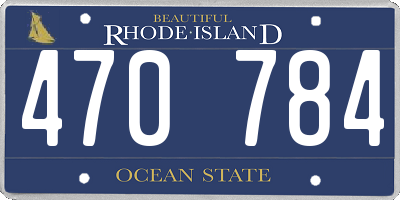 RI license plate 470784