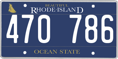 RI license plate 470786