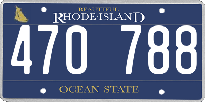 RI license plate 470788