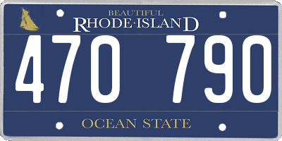 RI license plate 470790