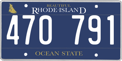 RI license plate 470791