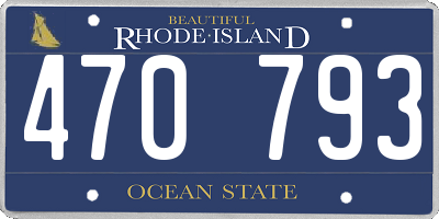RI license plate 470793