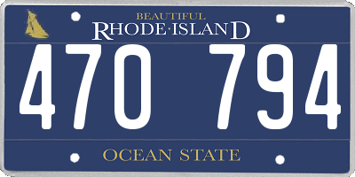 RI license plate 470794