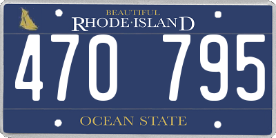 RI license plate 470795