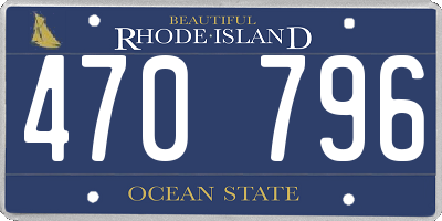 RI license plate 470796