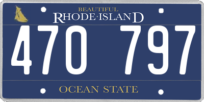 RI license plate 470797