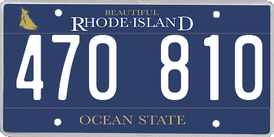 RI license plate 470810