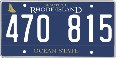 RI license plate 470815
