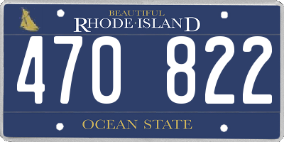 RI license plate 470822