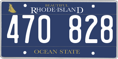 RI license plate 470828