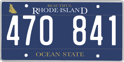 RI license plate 470841