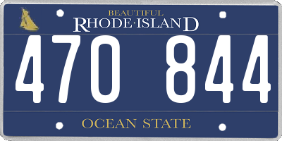 RI license plate 470844