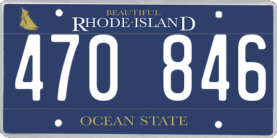 RI license plate 470846