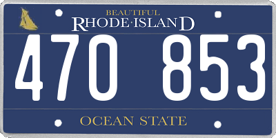 RI license plate 470853