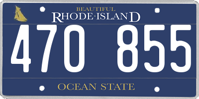 RI license plate 470855