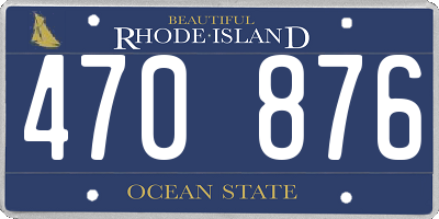 RI license plate 470876