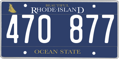 RI license plate 470877