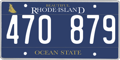 RI license plate 470879