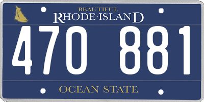 RI license plate 470881