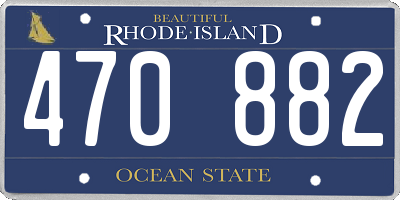 RI license plate 470882