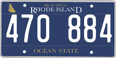RI license plate 470884