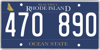 RI license plate 470890