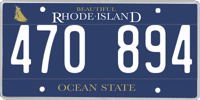 RI license plate 470894