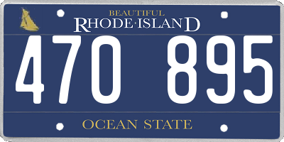RI license plate 470895