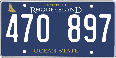 RI license plate 470897