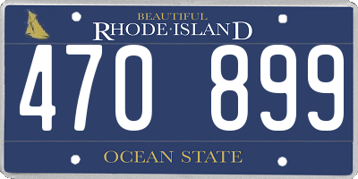RI license plate 470899
