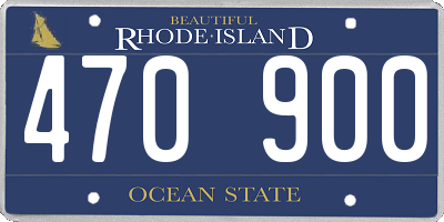 RI license plate 470900