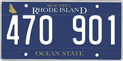 RI license plate 470901