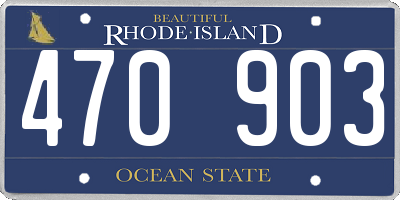 RI license plate 470903