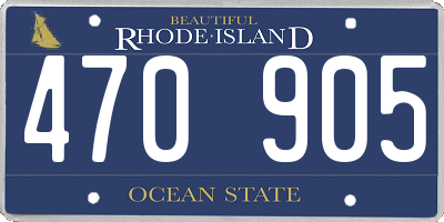 RI license plate 470905