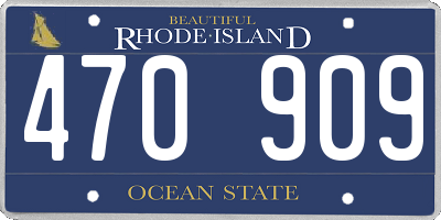 RI license plate 470909