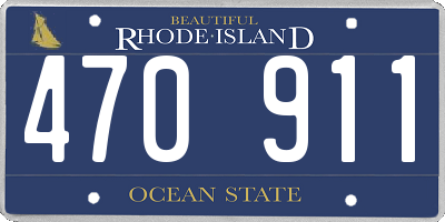 RI license plate 470911