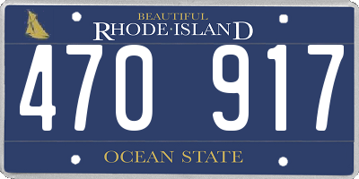 RI license plate 470917