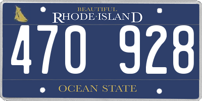 RI license plate 470928