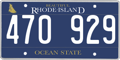 RI license plate 470929