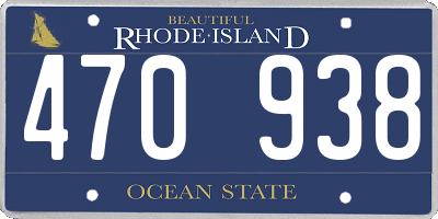 RI license plate 470938