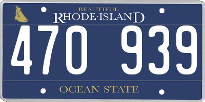 RI license plate 470939