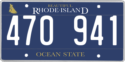 RI license plate 470941